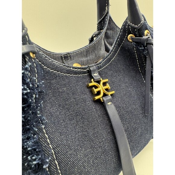 SAM EDELMAN Irina denim small women's small tote crossbody bag -Dark denim - Picture 5 of 16